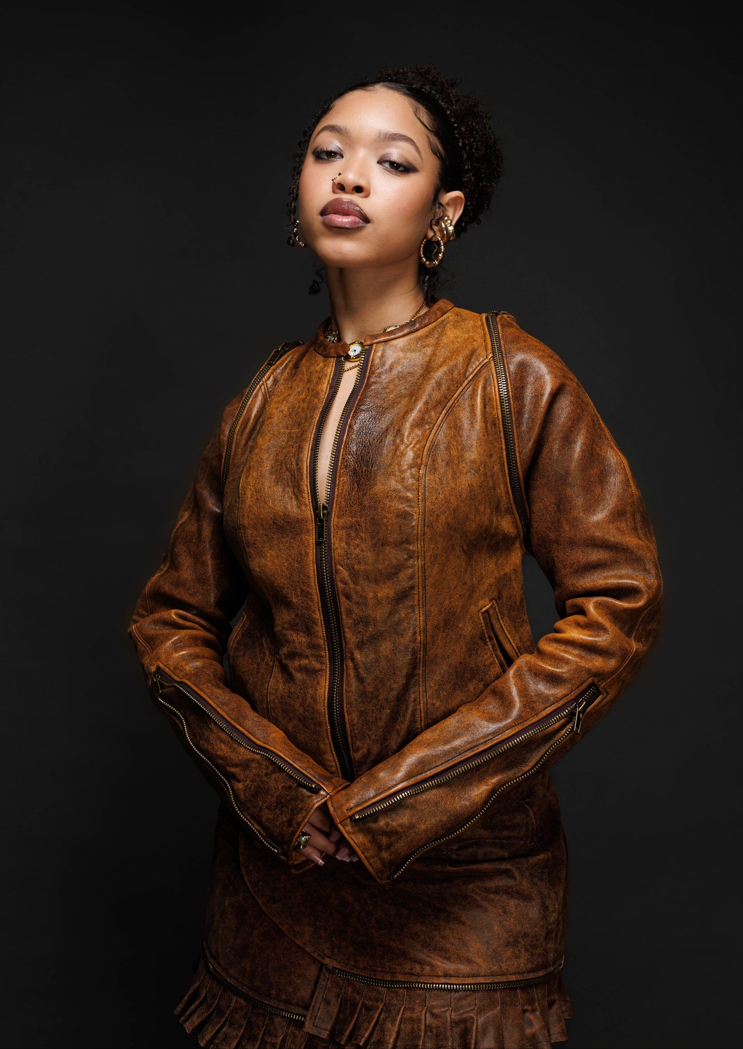 VIXEN JACKET (BROWN LEATHER)